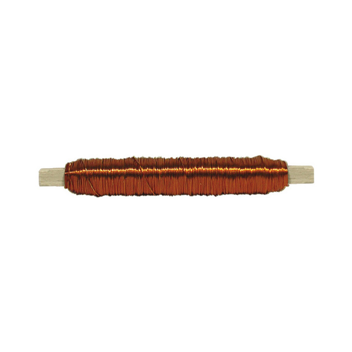 BOBINA ALAMBRE CON SOPORTE MADERA NARANJA1