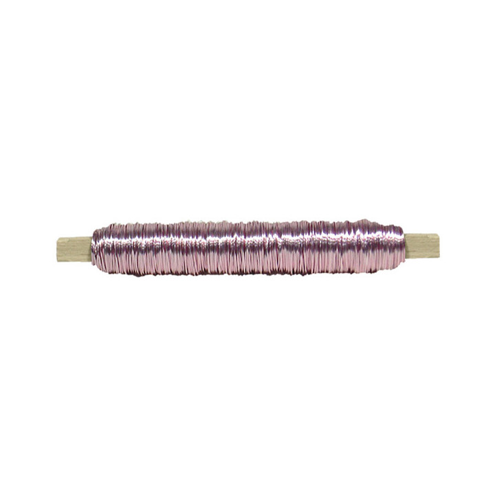 BOBINA ALAMBRE CON SOPORTE MADERA ROSA1