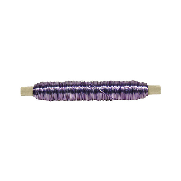 BOBINA ALAMBRE CON SOPORTE MADERA LAVANDA1