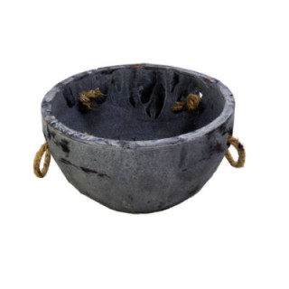 MACETA CUENCO GRIS 9CM Ø15CM1