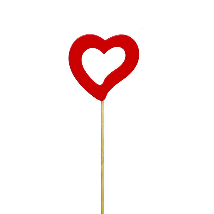 PICK CORAZON ROJO ABIERTO 7CM *50CM1