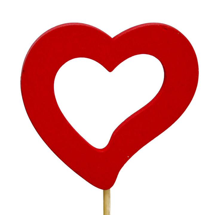 PICK CORAZON ROJO ABIERTO 7CM *50CM2