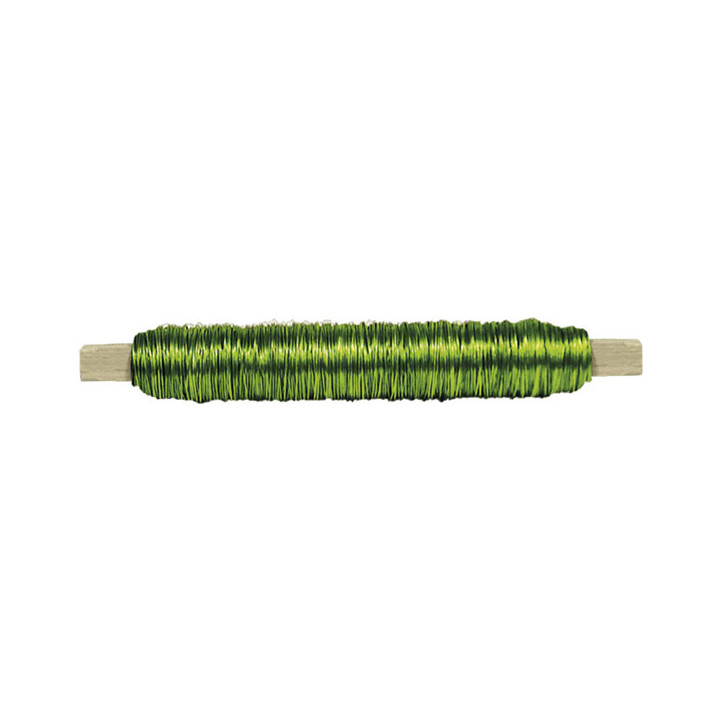 BOBINA ALAMBRE CON SOPORTE MADERA VERDE LIMA1