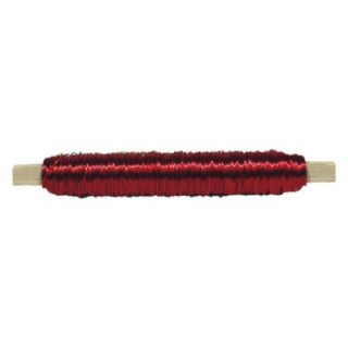 BOBINA ALAMBRE CON SOPORTE MADERA ROJO1