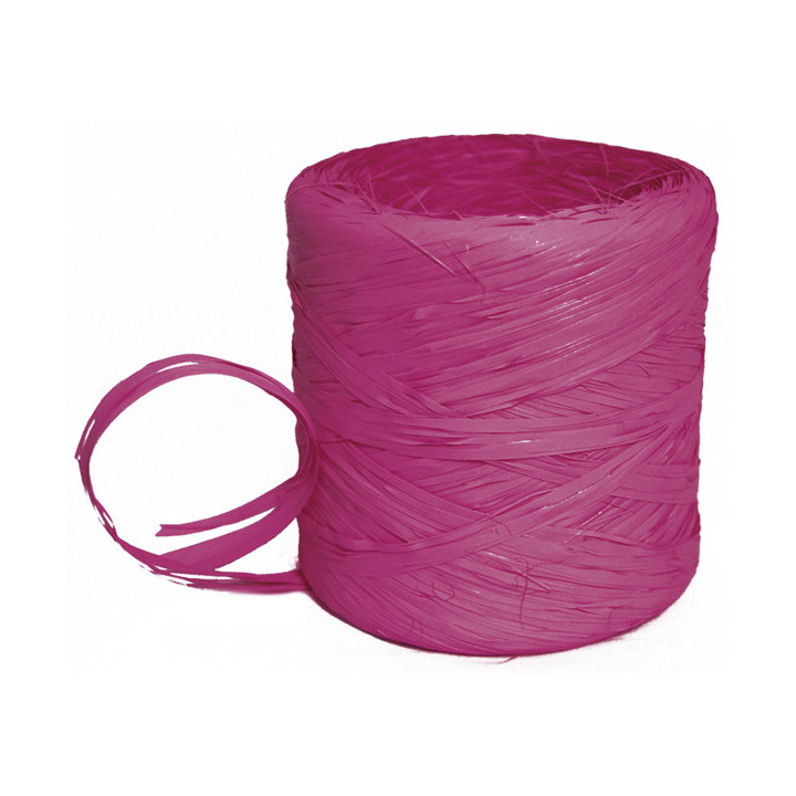 BOBINA DE RAFIA FUCSIA1