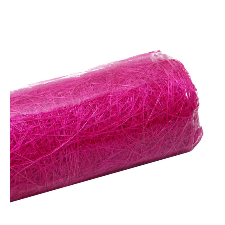 ABACA NATURAL FUCSIA 50cm*5m1