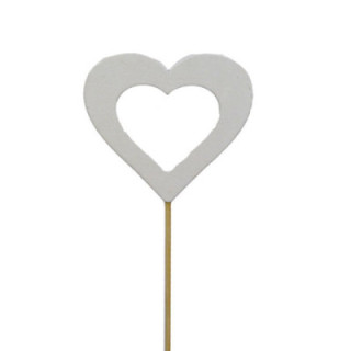 PICK CORAZON BLANCO ABIERTO 7CM *50CM1