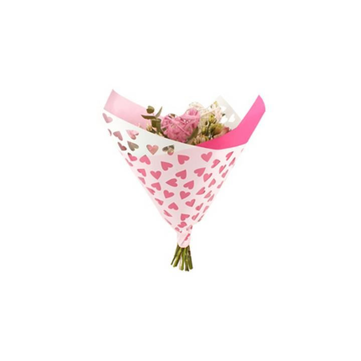 OBLIQUE CLEAR HEART ROSA 80*90CM (25UNID)1
