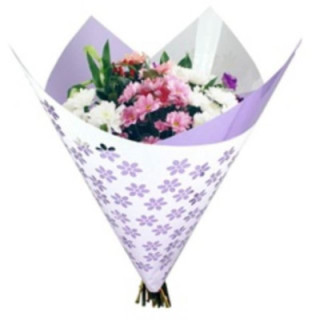 OBLIQUE CLEAR FLOWER LILA 80*90CM (25UNID)1