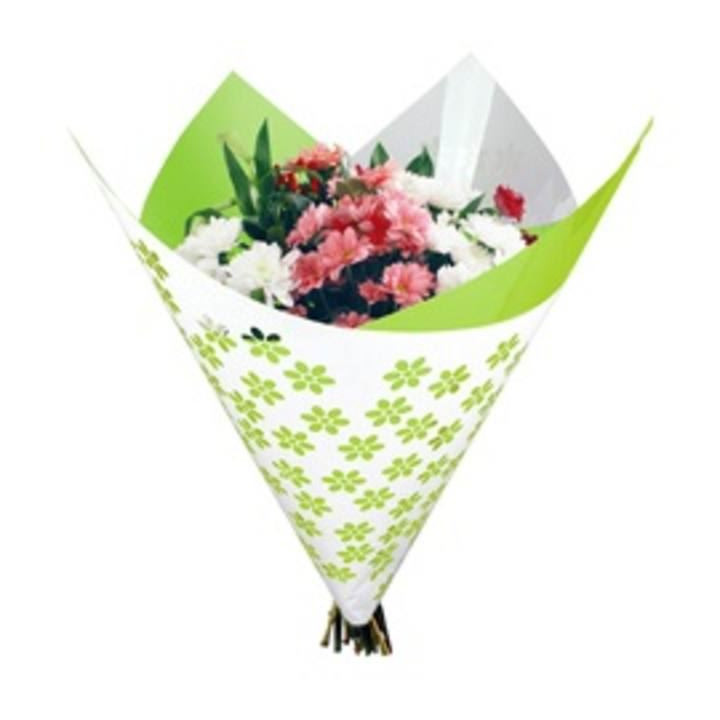 OBLIQUE CLEAR FLOWER VERDE 80*90CM (25UNID)1