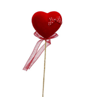 PICK HEART RED RIBBON 5.5CM1