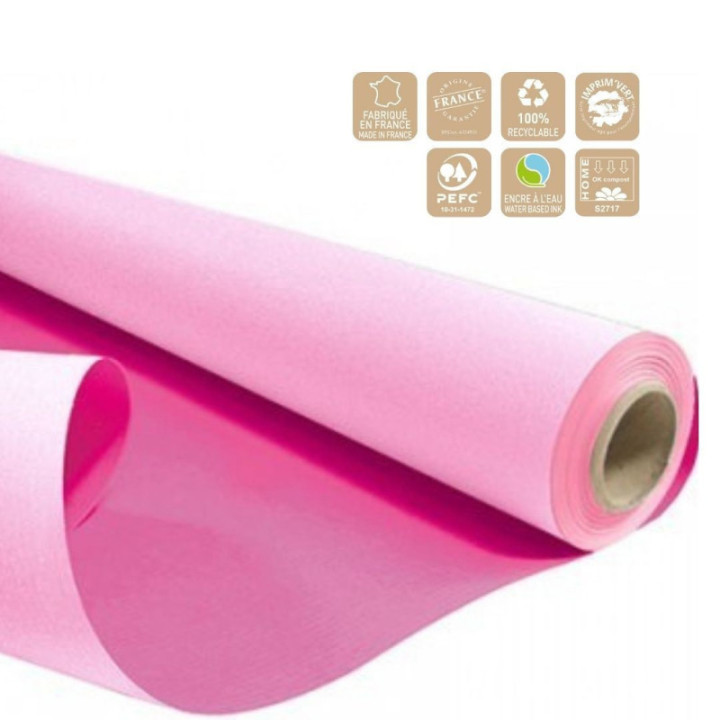 ROLLO PAPEL ROSA/FUCSIA 80CM 40M1